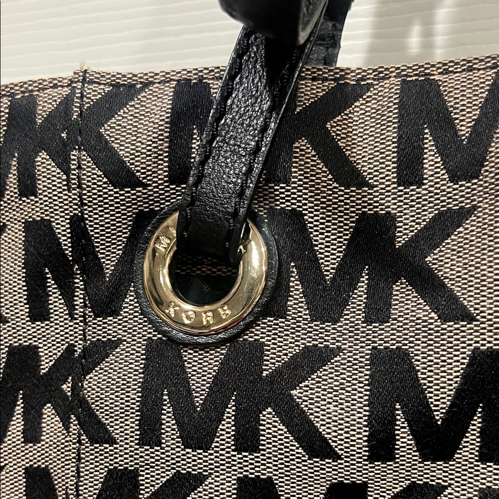 Michael Kors Brown and Tan Logo Tote - Picture 3 of 16